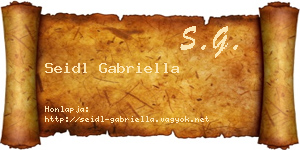 Seidl Gabriella névjegykártya